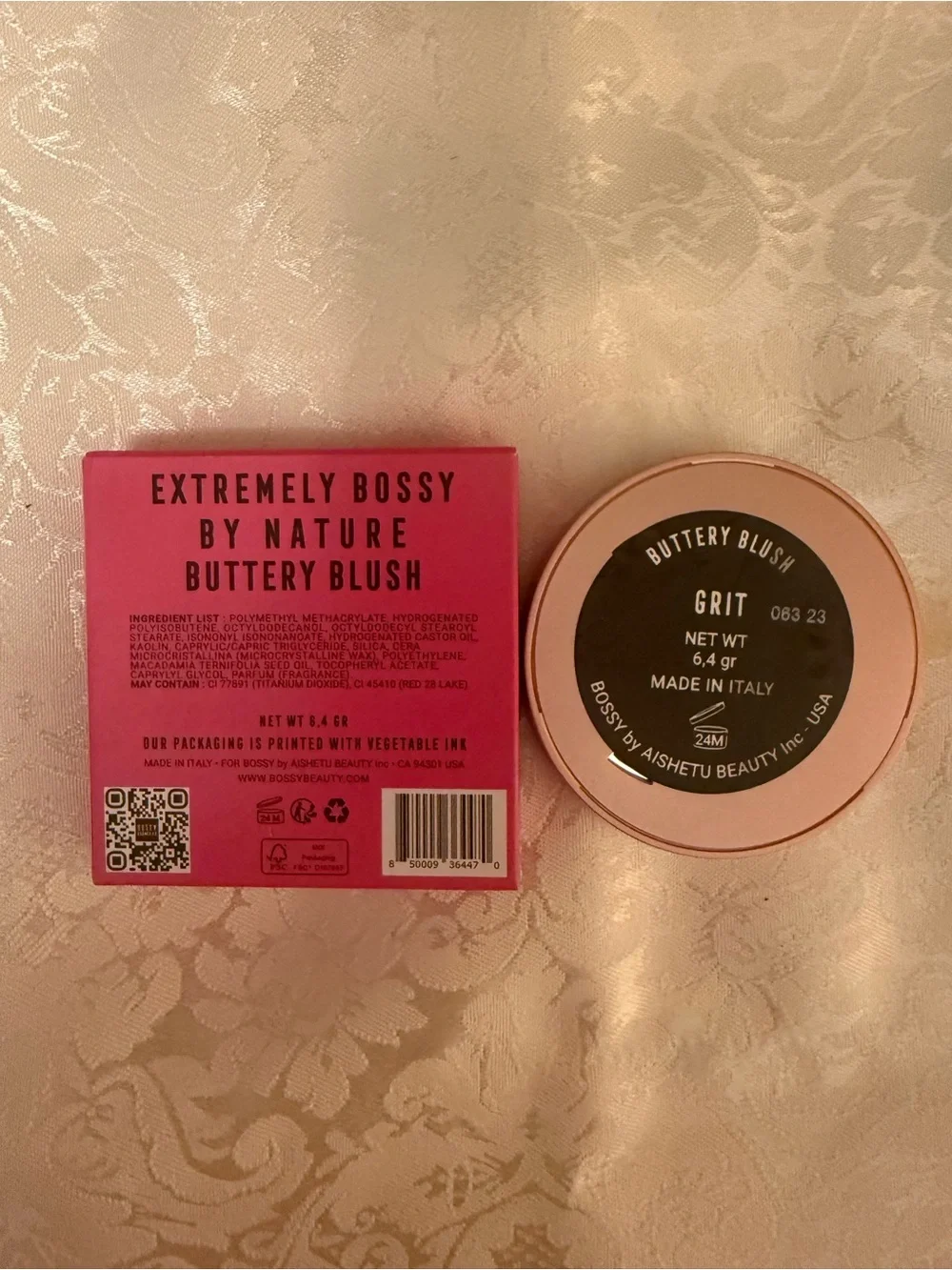 Bossy Cosmetics Buttery Blush Cream Blush Single, Grit, 6.4 g